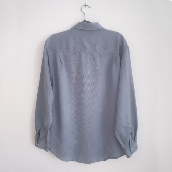 Light Blue Ribbed Button Up - Picture 6 of 8